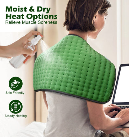 Heating pad for Back, Neck, Shoulder, Cramps and Leg Pain Relief, Heat Pads Christmas Gifts for Women, Men, Mom, Dad, Auto-Off,Machine Washable,Moist Dry Heat Options,Extra Large 12"x24"