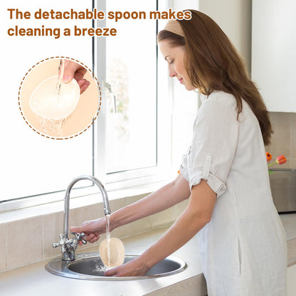 Digital Measuring Spoon Scale, 800g / 0.1g High Precision Electric Measuring Spoon with Led Display, Upgraded Multi-Functional Digital Food Scale, Removable Handle for Kitchen Gadgets and Daily Meals