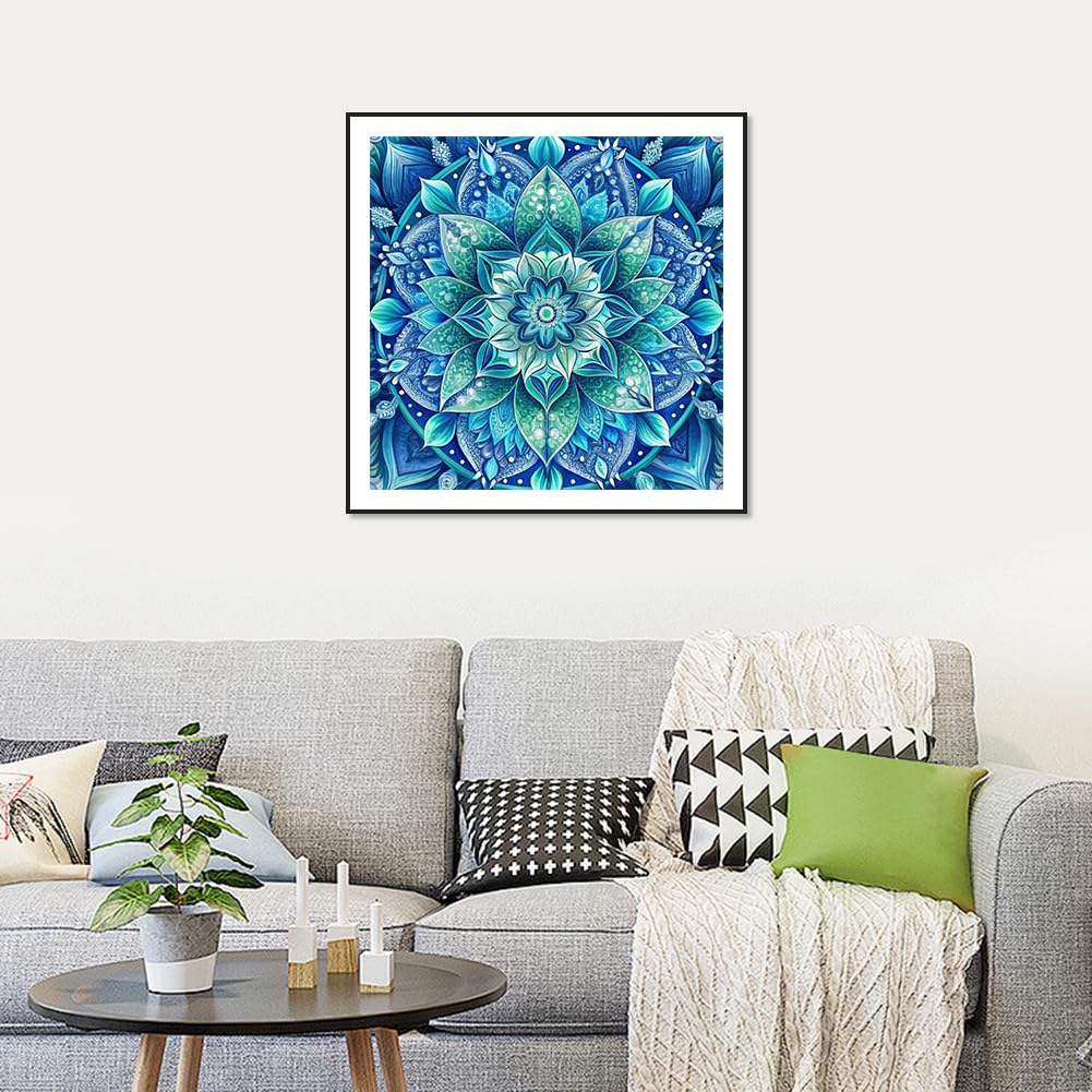 SJUTOUCI Mandala Diamond Art Kits for Adults, Diamond Painting Kits for Beginners, 5D Round Diamond Dots Gem Craft Art for Home Wall Decor 12x12 inch