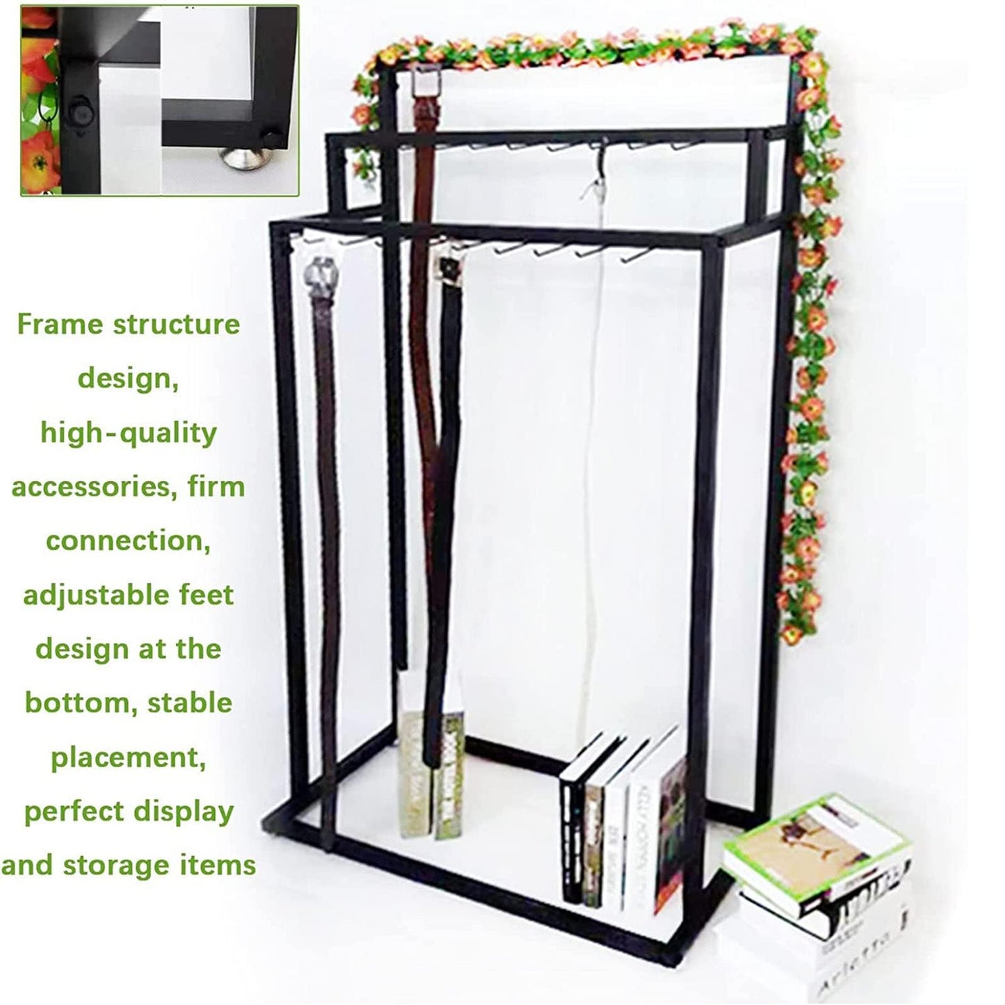 Mobile Rolling Clothes Rack with Wheels - Adjustable Commercial Hanger for Retail Boutique & Home Storage - Black 150x40x150cm - Portable Clothing Display Stand