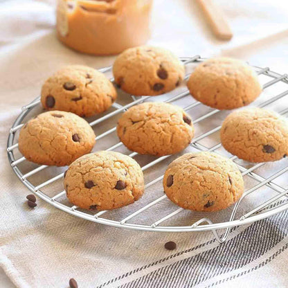 TeamFar Round Cooling Rack Set of 4 - 7½ Inch Stainless Steel Baking Steaming Roasting Rack Set for Pot Air Fryer