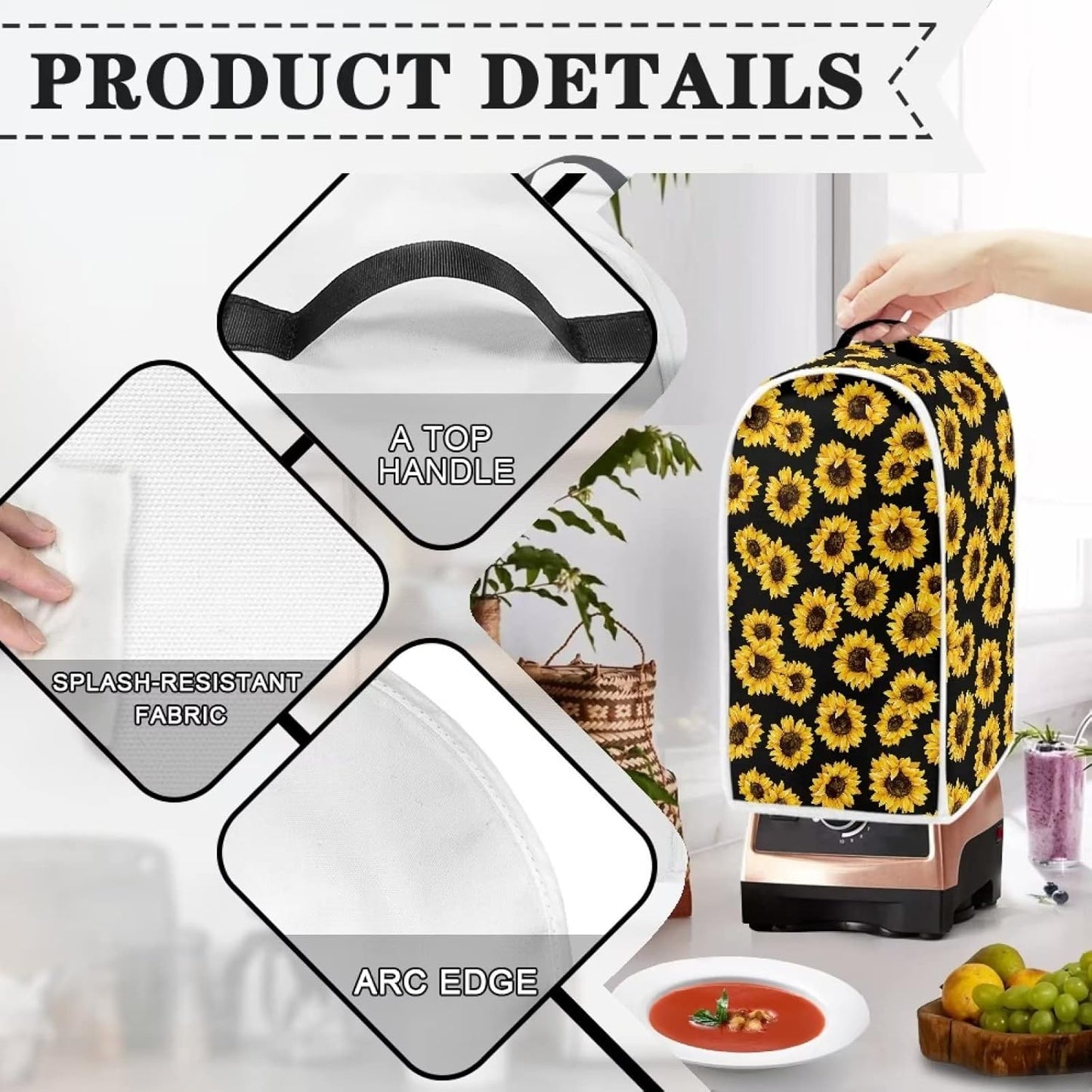 Camo Deer Toaster Cover and Blender Cover Set, Brown Camouflage Dust Cover Case for 4 Slice Small Appliances, Hunting