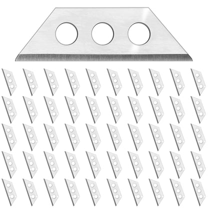 Lothee 50 Pack Mini Utility Knife Blades Compatible with #96 and 12116 and 12126, Carbon Steel Replacement Cutter 3-position Blade Lock for Box Cutters Utility Knives Crafting Tools