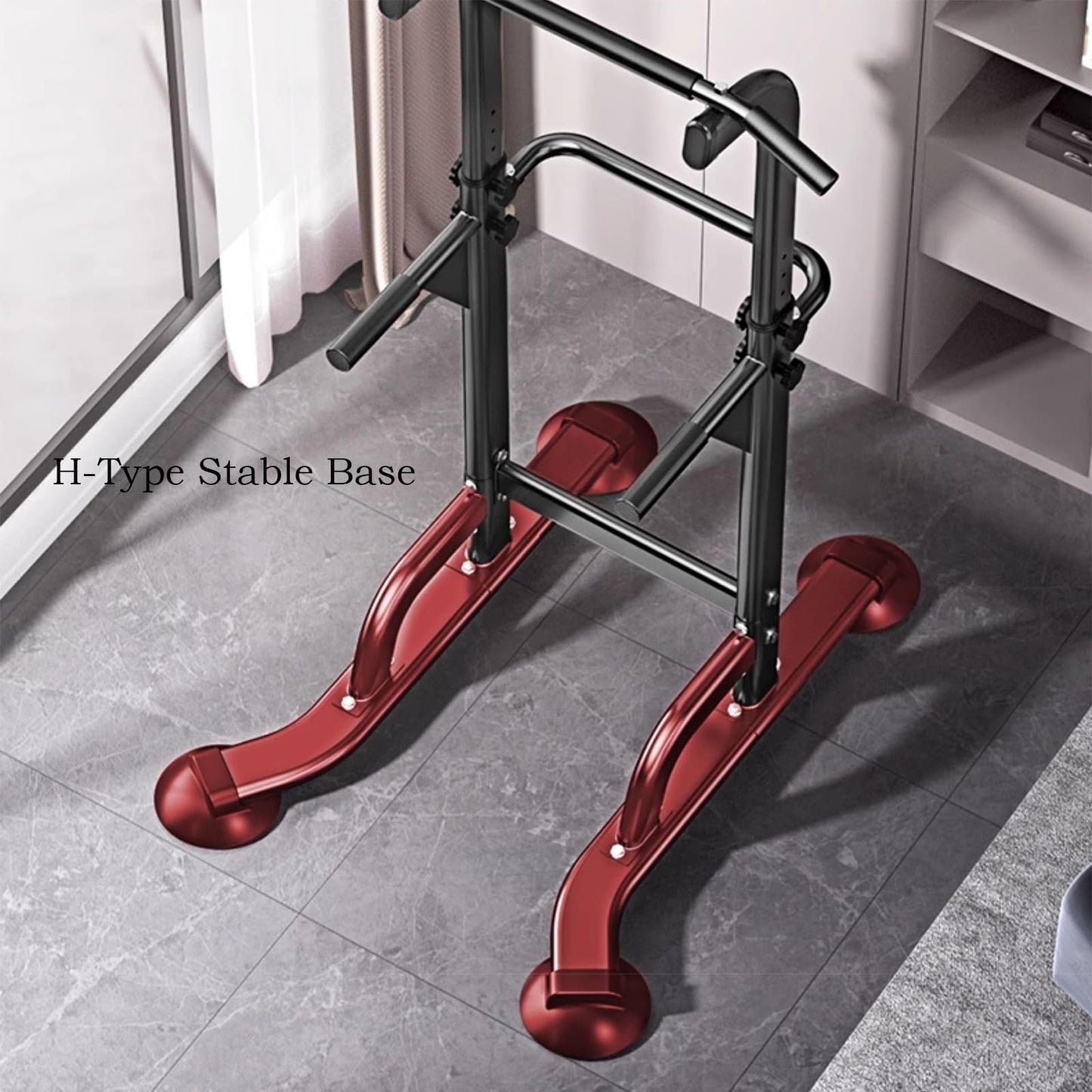Power Tower Pull Up Bar Adjustable Dip Bar Workout Station Muscle Building For Home Gym Strength Training Equipment 1300lbs Weight Capacity