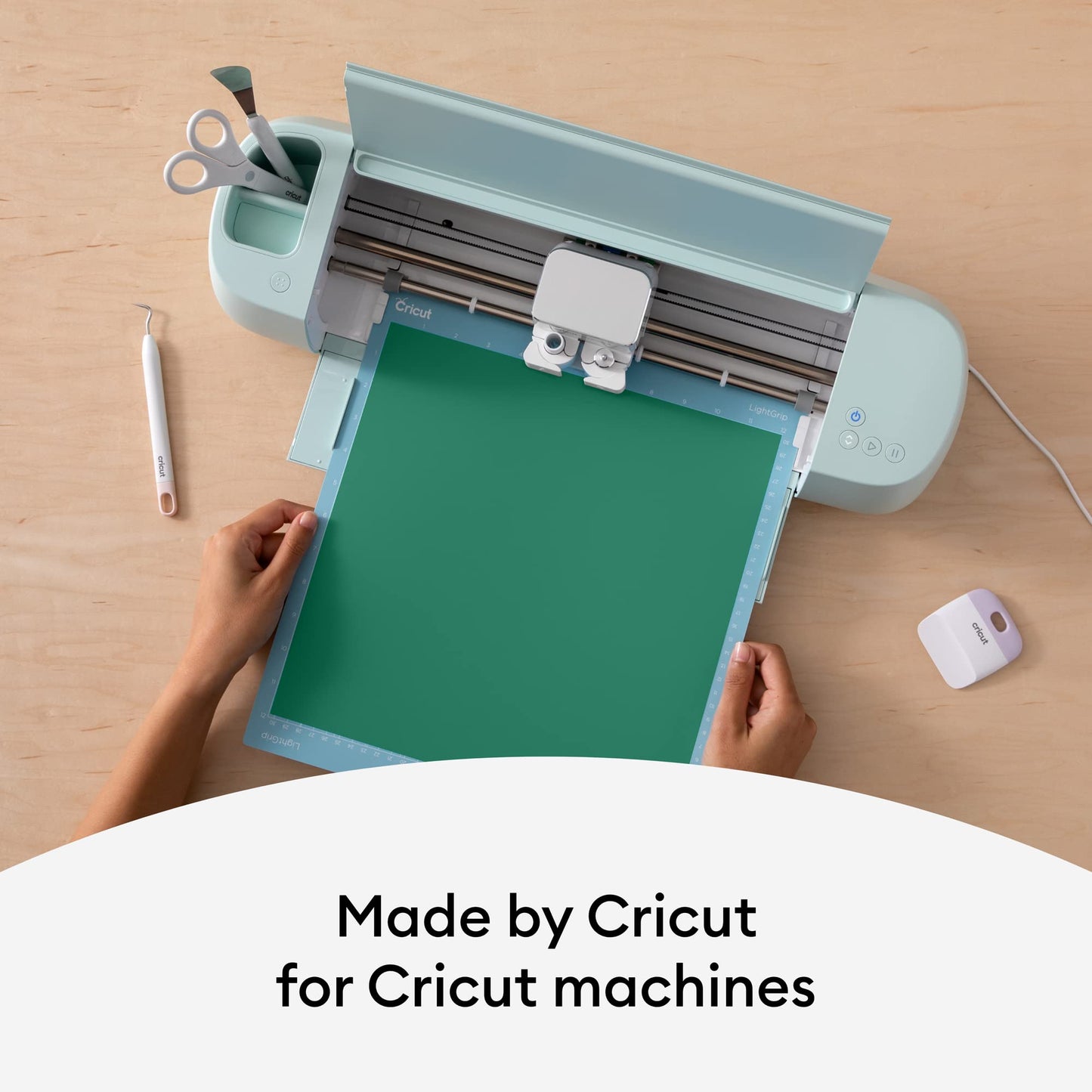 Cricut Premium Removable Vinyl, Green (12in × 15ft), No-Residue Easy Removal up to 2 Years, Perfect for Indoor-Outdoor DIY Projects & Removable Decals, Compatible with Cricut Machines