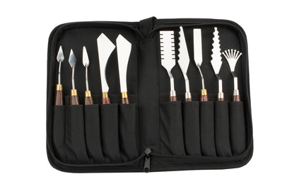 Creative Mark Palette Knife Holder & Traveling Case - Artist Pallet Knife Carrying Case Up To 10 Palette Knives For Storage and Travel 10 Pockets