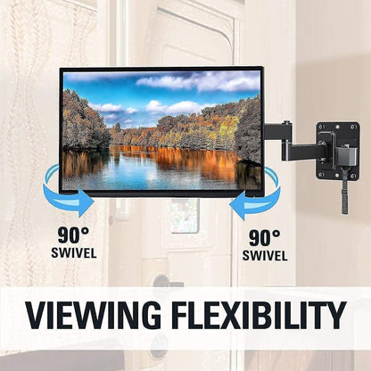 Mounting Dream MD2210 Lockable RV TV Mount for 17-43 inch TV, RV TV Wall Mount 200mm VESA 44 lbs. Loading and MD2209 Lockable RV TV Mount for 10-26 Inch Flat Screen TV, Camper Trailer RV TV Wall Mount