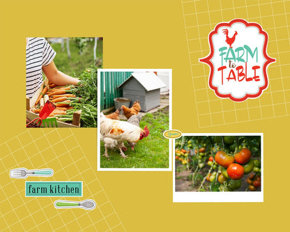 Farm Stickers for Scrapbooking - 12x12 Farm Animal, Barnyard & Tractor Designs for Farmers Journal, Farmhouse Photo Album, DIY Crafts - 2 Sheet Set