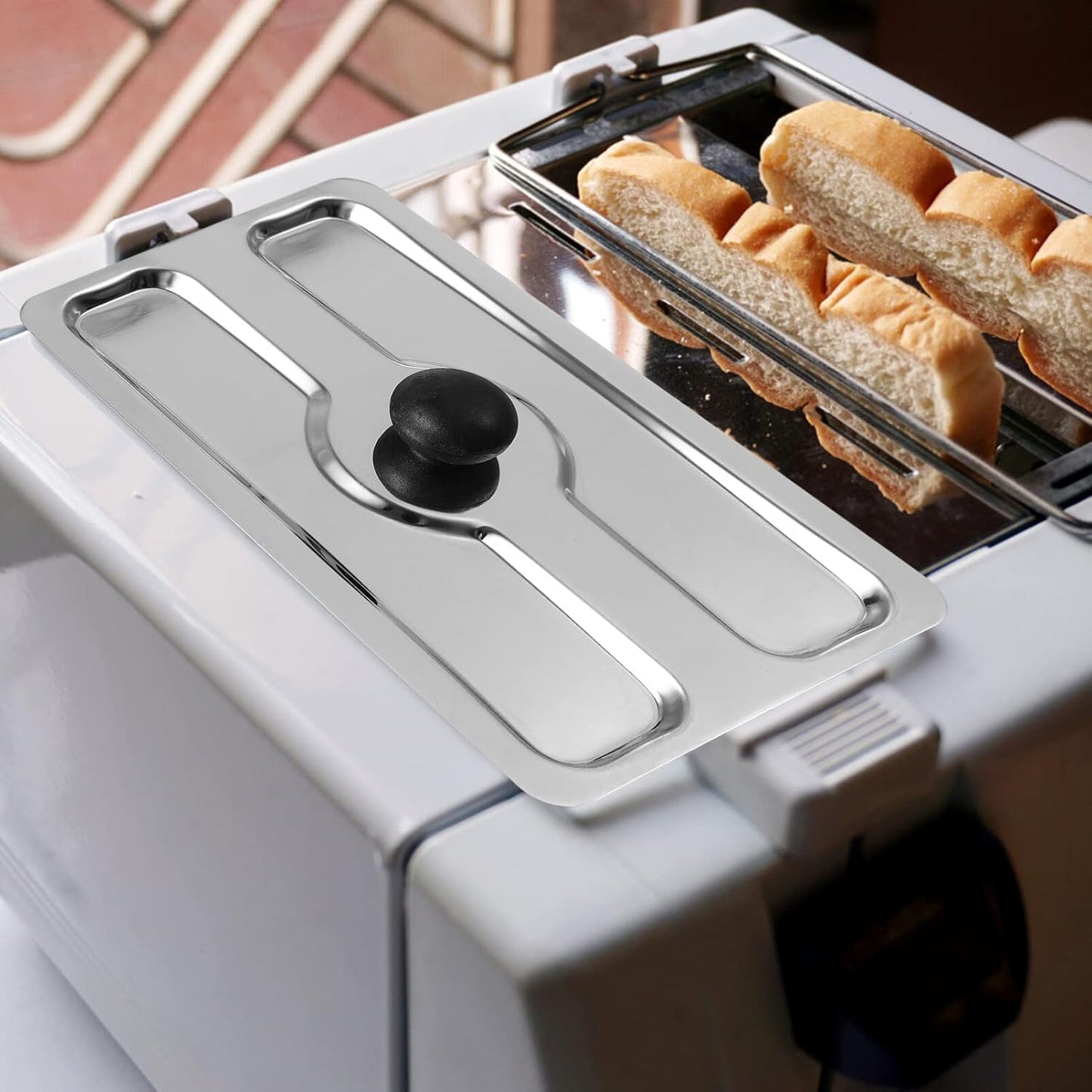 Toaster Cover, Veemoon Stainless Steel Appliance Top Cover for Electric Bread Maker