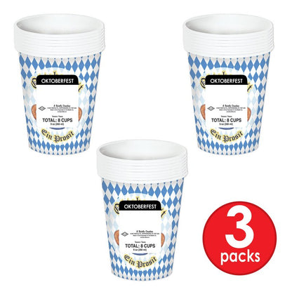 Beistle , 24 Piece Oktoberfest Beverage Cups, 9 Ounces