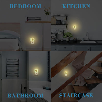 Uiaoiais Cartoon Black Cat Claw Scratch Glass Night Light for Kids, LED Night Light Plug into Wall with Dusk to Dawn Sensor for Girls Boys Women Room Decor,Hallway,Kitchen,Bathroom,Nursery,Stairs