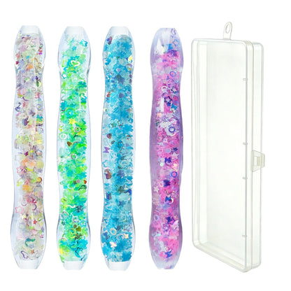 5D Diamond Painting Pen, 4Pcs Screw Thread Diamond Art Pens, Diamond Painting Art Drill Bead Dot Pick Pen for Adults, Diamond Art Accessories Tools for DIY Crafts, Diamond Art Stylus (Glitter-BPGP)