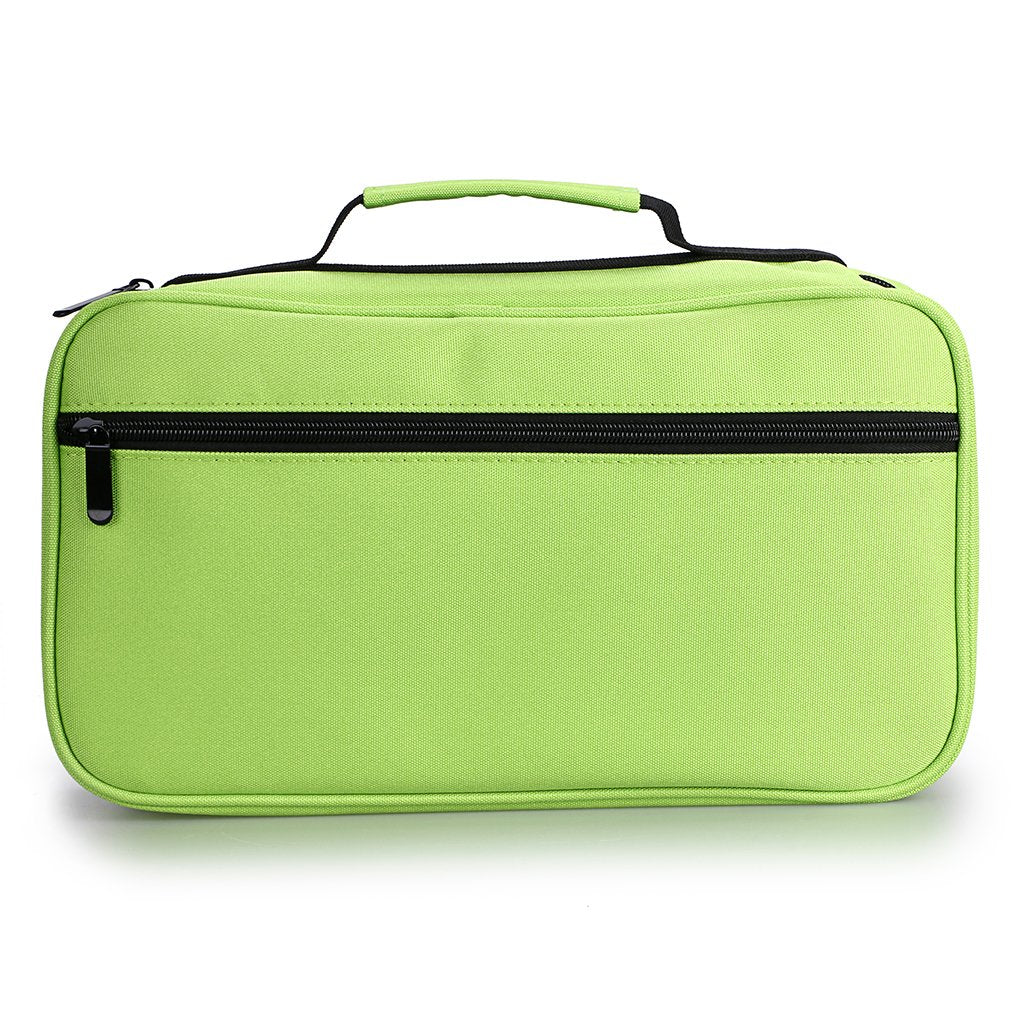 BTSKY Art Marker Carrying Case Lipstick Organizer-60 Slots Canvas Zippered Markers Storage for Touch Spectrum Noir Paint Sharpie Markers, Empty Wallet Only(Green)