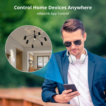 SONOFF Smart Light Switch, 2.4GHz WiFi Touch Smart Wall Switch for Lights, Works with Alexa and Google Home, Neutral Wire Required Interruptor Inteligente, 1 Gang 1 Way TX T2