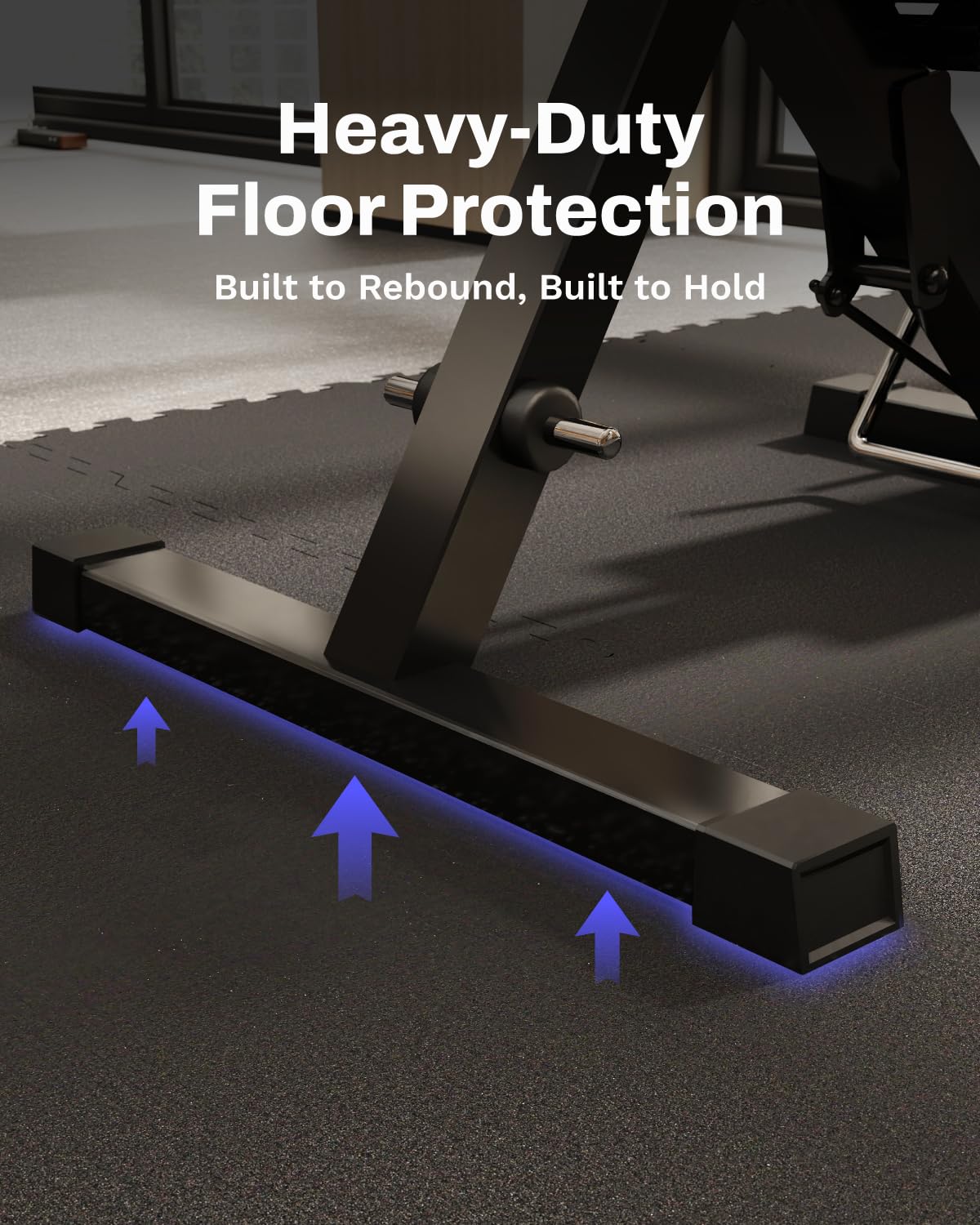 AIRHOP 0.56in Thick 144 Sq Ft Exercise Equipment Mats, 36 Tiles Upgraded Rubber Top with High Density EVA Foam, Large Interlocking Puzzle Gym Flooring for Home Gym, Heavy Weight Workout, 24 x 24in