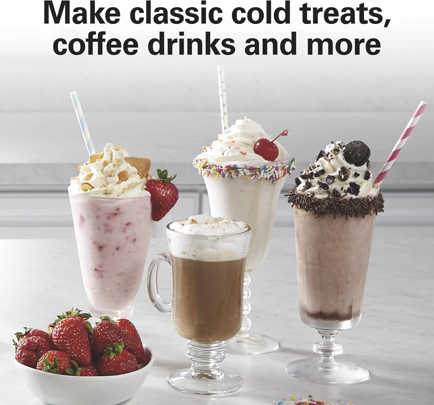 Hamilton Beach DrinkMaster Electric Drink Mixer, Retro Milkshake Maker, 28 oz, Classic Chrome