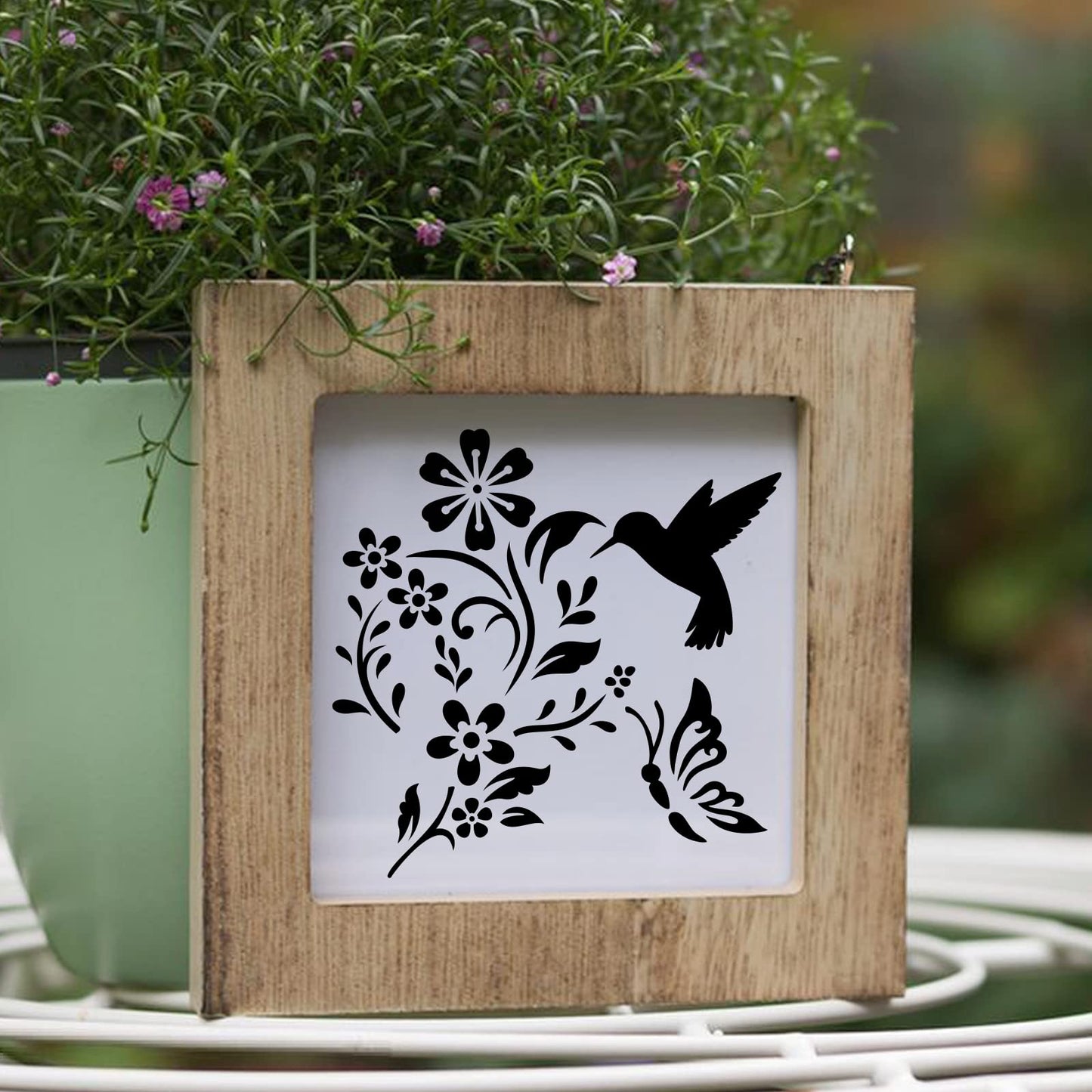DZXCYZ 80 Pcs 3 x 3 Inch Stencils for Painting on Wood, Reusable Flower Butterfly Bird Bee Plastic Stencils DIY Craft Paint Template Set for Wall Home Decor