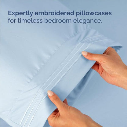 King Size 4-Piece Sheet Set | Comfy, Breathable & Cooling Bed Sheets - Luxury Hotel Quality - Sky Blue