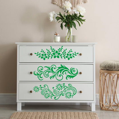 14Pcs Vine Leaf Stencils Flower Leaf Painting Stencils Leaves Floral Stencil Leaves Vine Plastic Art Drawing Templates DIY Crafts Plant Stencil for Painting on Wood Wall Door Canvas Home Decor