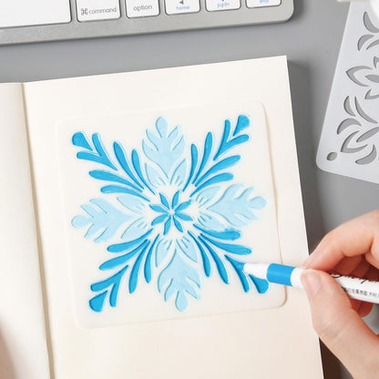 72 Pcs Mandala Stencils, 4 inch Artistic Printing Reusable Stencils for Painting on Wood, Wall & Floor Decor, Scrapbooking, Drawing, Crafts, DIY Rock Painting and face