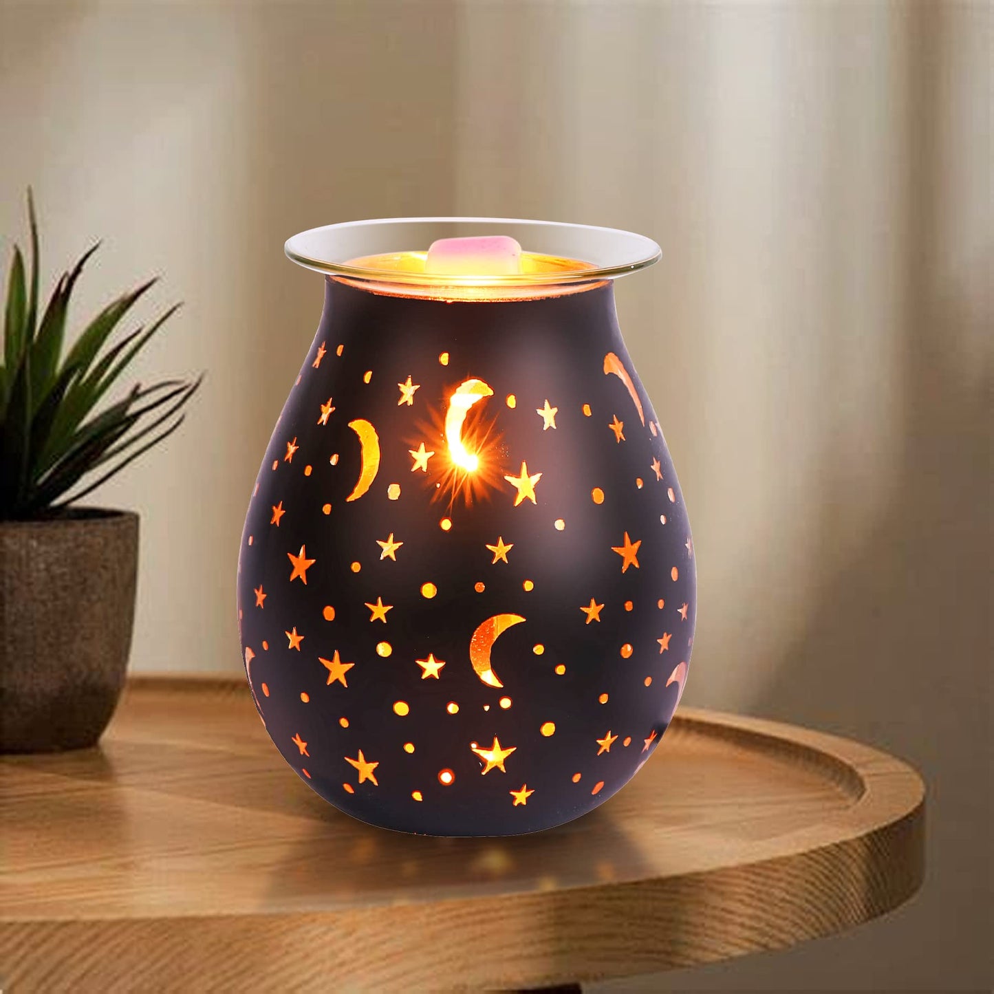 Wax Warmer for Scented Wax,Electric Glass Wax Melt Warmers Birthday Gift,Star Night Light Wax Burner Melter,Scented Oil Candle Warmer Wedding for Girl,Mom,Wife,Husband,Sister