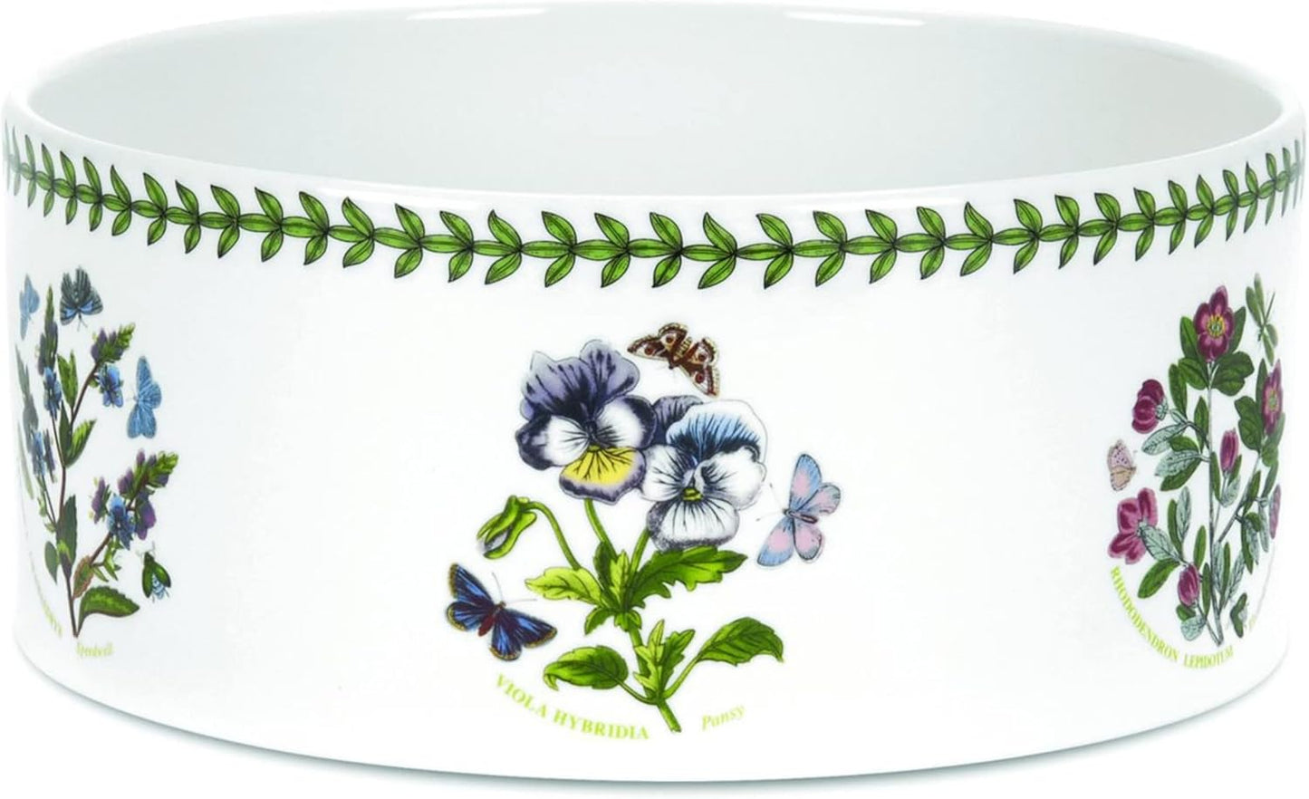 Portmeirion Botanic Garden 8-inch Soufflé Dish - Assorted Florals Motif, Porcelain Bakeware
