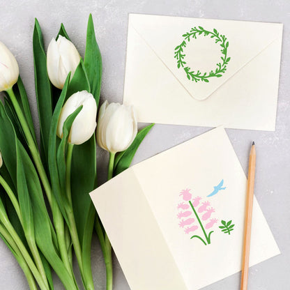Teling 80 Pcs Flower Stencils Spring Bouquet Painting Stencils Reusable Wildflower Small Botanical Floral for Painting on Wood Wall Canvas Crafts Home Furniture Sign, 3 x 3 Inch