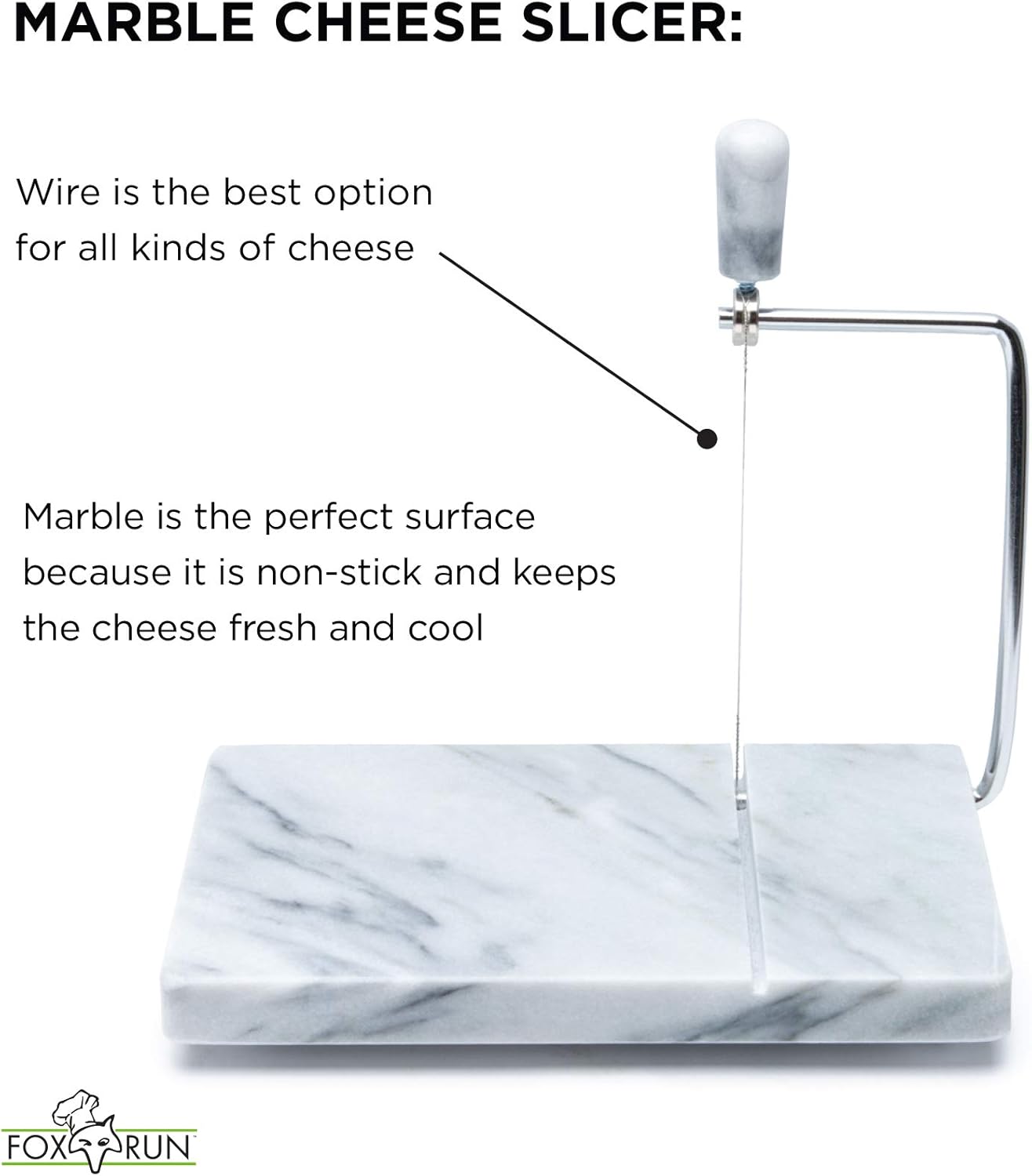 1 3841COM Fox Run Marble Cheese Slicer, White, Replacement Wire