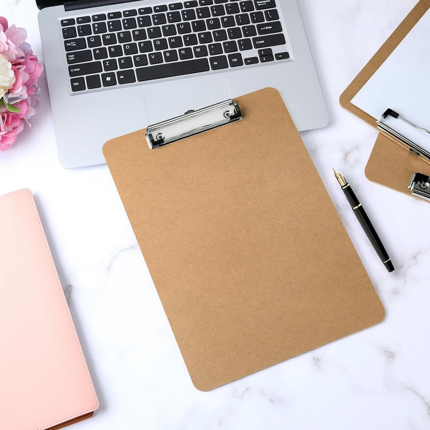 CKKAPTURE 2 Pack Hardboard Office Clipboards - 11x17 Inches, Low Profile Clip, Horizontal and Vertical Design - Ideal for Office, School, and Art Projects