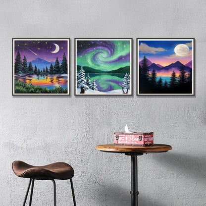 AJIDHIO 9 Pack Diamond Painting Kits for Adults, 5D Diamond Art Paint by Number, Full Drill Round Diamonds, 12x12 Inch, Nature Landscape Theme, DIY Home Wall Decor Gift