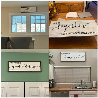 Large Farmhouse Stencils for Painting on Wood - 21 Pack Family Inspirational Words Quotes Saying Sign Stencil Templates, Welcome Home Love and More, Reusable Letter Stencils for Walls and Crafts
