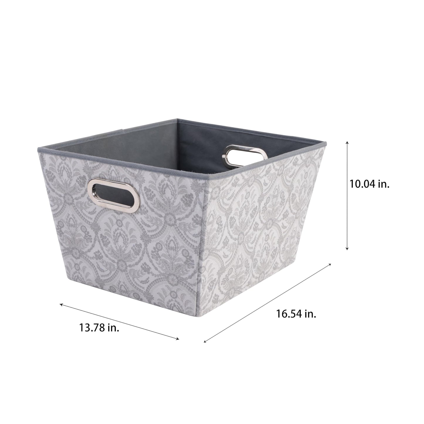 Laura Ashley LA-95613 Large Grommet Bin in Almeida Storage Basket, Dove Grey
