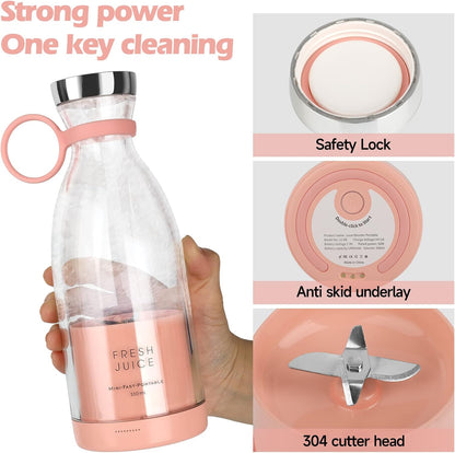 Personal Size Blender, Portable Battery Powered USB Blender, Hand Blender, Cup Blender