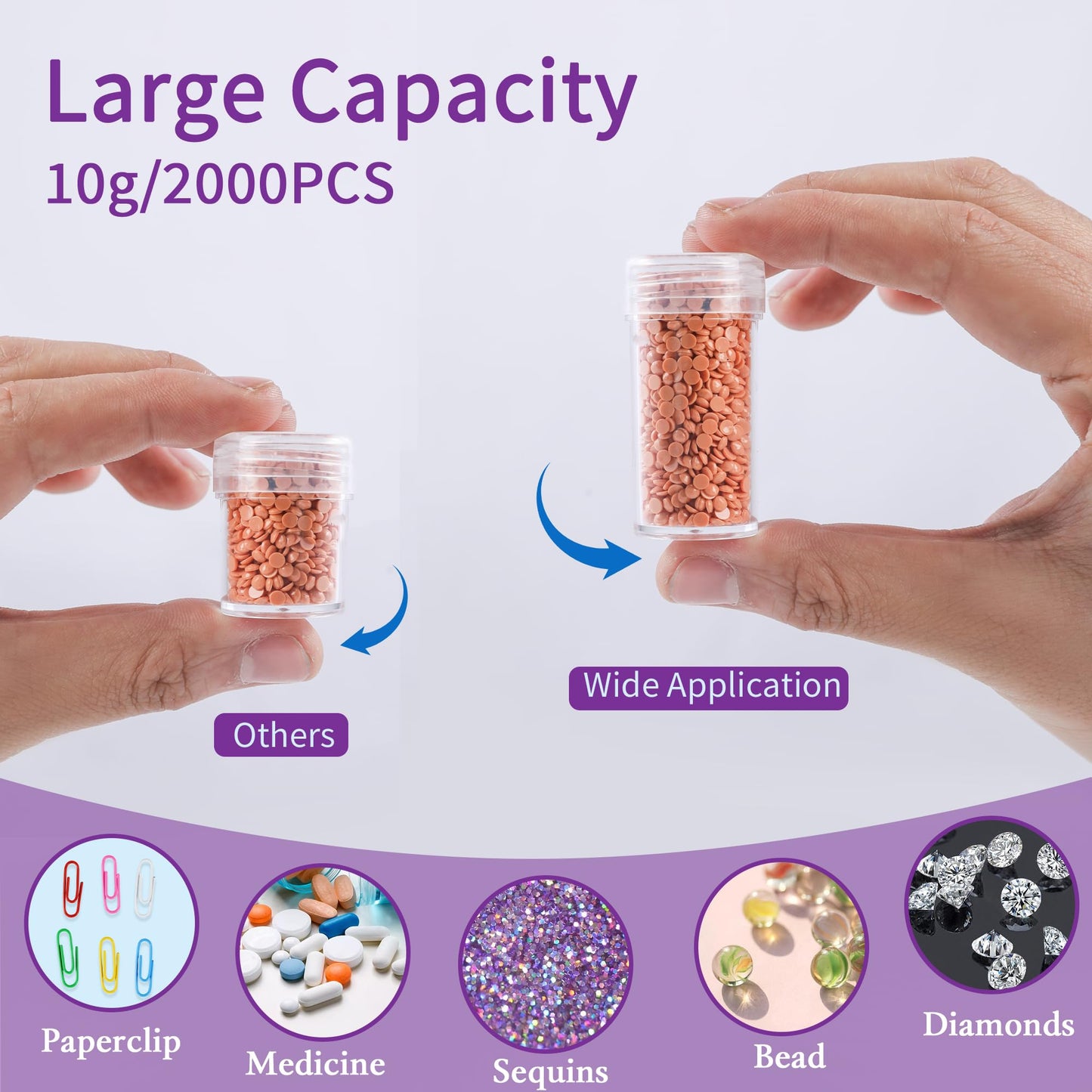 LYMUSUMI 30 Slots Diamond Art Storage Containers for Adults Portable Bead Storage Boxes for Diamond Painting Accessories and Tools