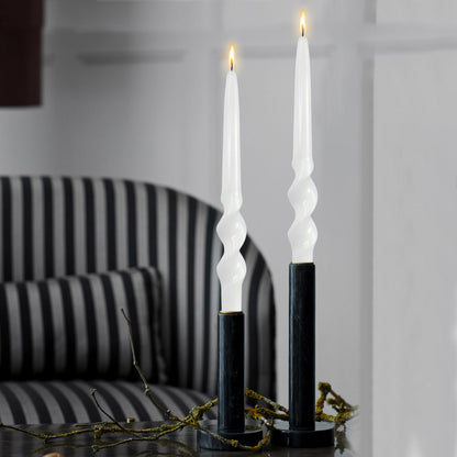 Taper Candles Twisted Candles Sticks Long Spiral Candlesticks Unscented Candles Smokeless Candle for Wedding Party Dinner Home Decoration
