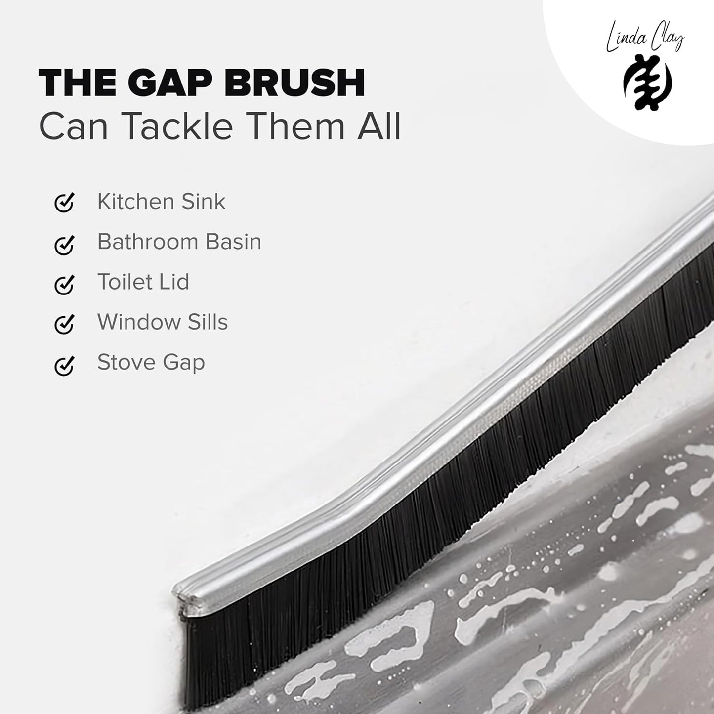 LCF 3Pcs Crevice Gap Cleaning Brush Set, Hard Bristle Brushes for Small Space Cleaning in Bathroom, Kitchen, and Tiles