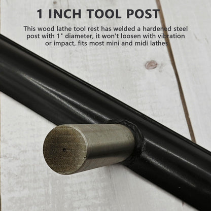 YEIXCIKA 12 Inch Lathe Tool Rest 1 Inch Post Stainless Steel Wood Lathe Tools Rest, Tool Rest for Wood Lathe, Black