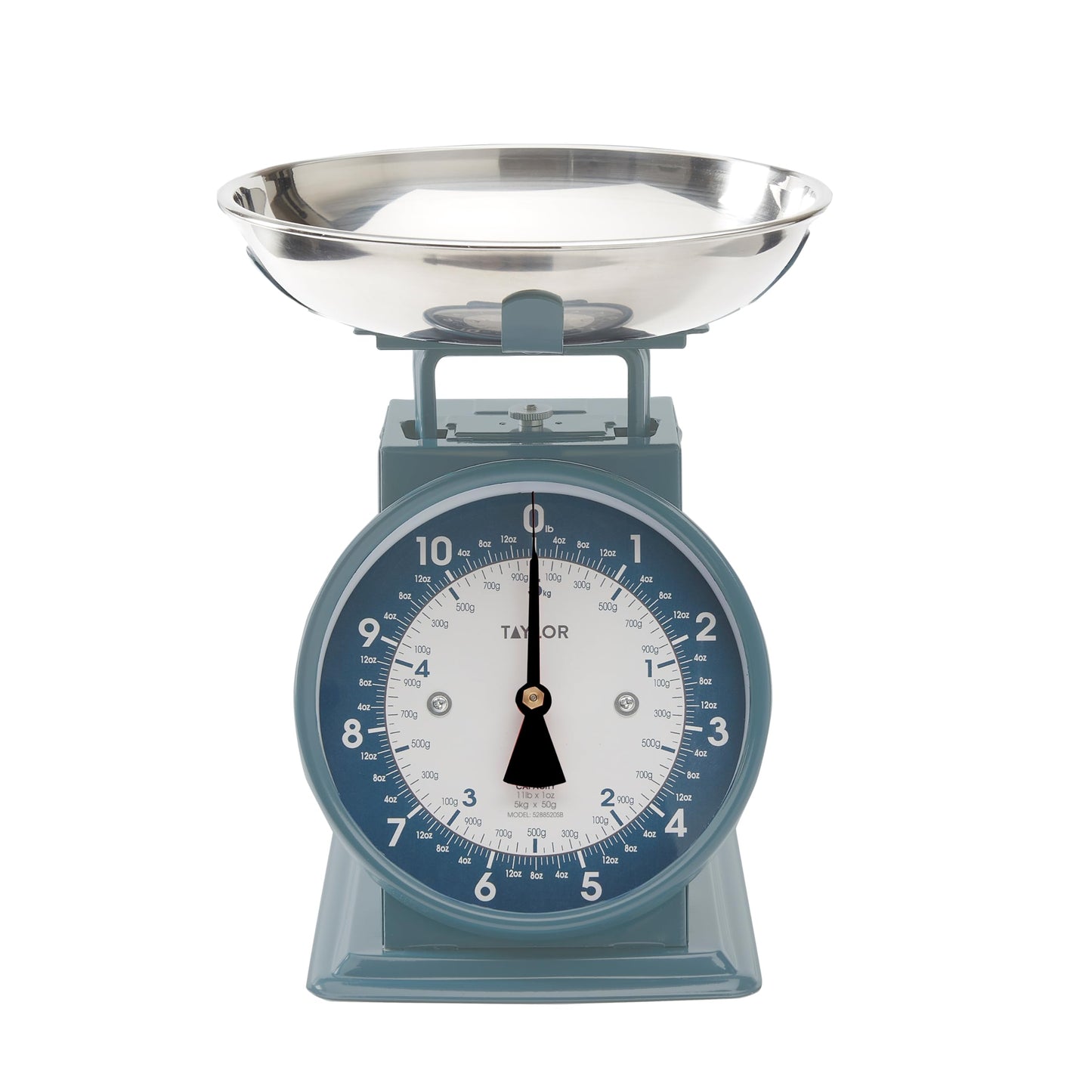 Taylor Mechanical Kitchen Weighing Food Scale with Bowl, Weighs up to 11lbs, Measures in Grams and Ounces, Food Scales for Kitchen, Storm Blue