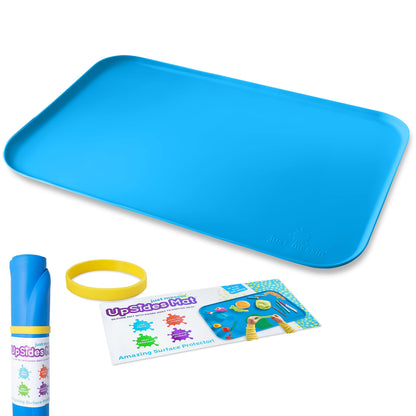 Just Messin' Silicone Art Mat Mega Bundle – 16”x26” Mats with High .6" Edge, Blue, Green & Pink, Non-Slip, Heat Resistant for Crafts, Resin,Paint & Jewelry-Making