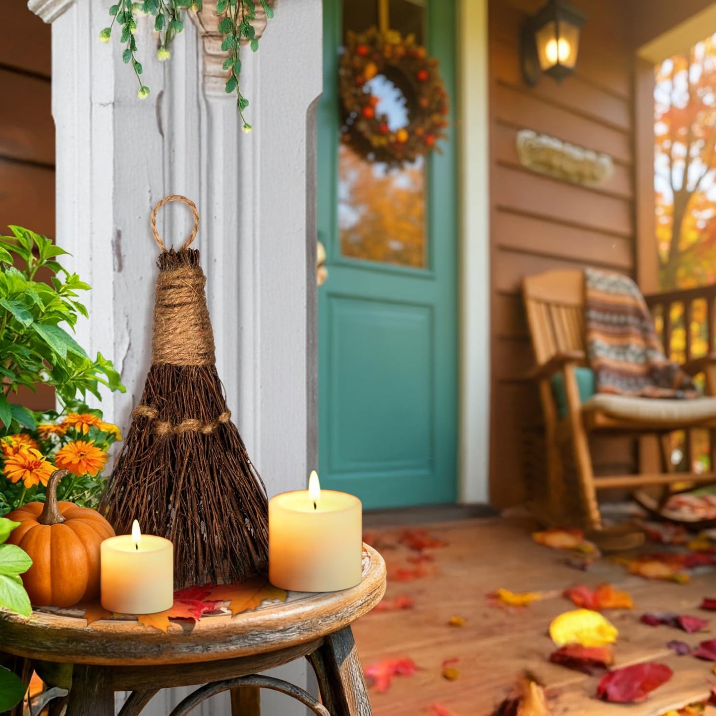 Cinnamon Broom - Cinnamon Scented 6in (3 Pack) Mini Broomsticks - Decorative Broom for Door Protection