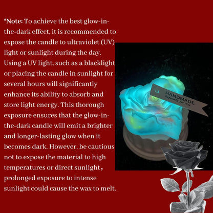 Glow in The Dark Candles for Wax Play & Massage - Low Temp Body Safe, Romantic Adult Candles (3, Heart)