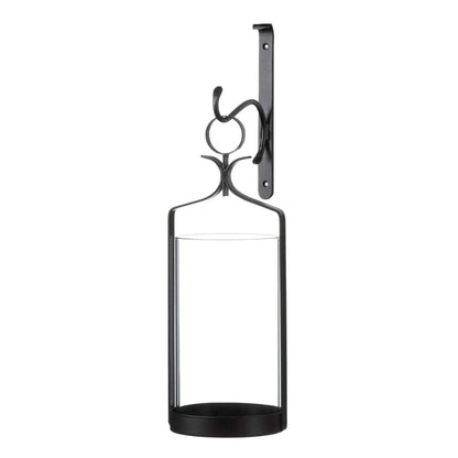 Zingz & Thingz Romantic Metal Wall Sconce Candle Holder, 5x5.625x16, Hanging Hurricane