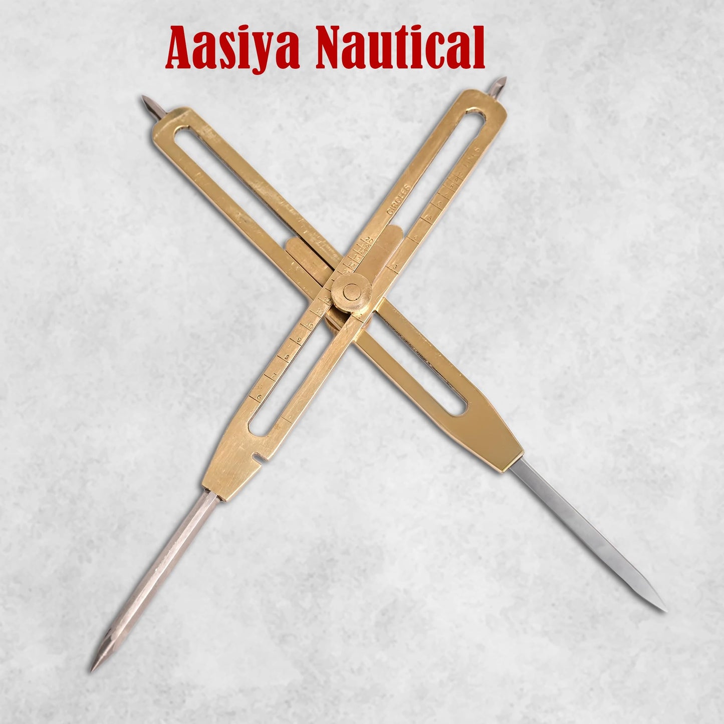 Artist Proportional Scale Divider Drawing Tool Professional 9” Long Solid Brass with Heavy Duty Steel Point with with Wooden Box an