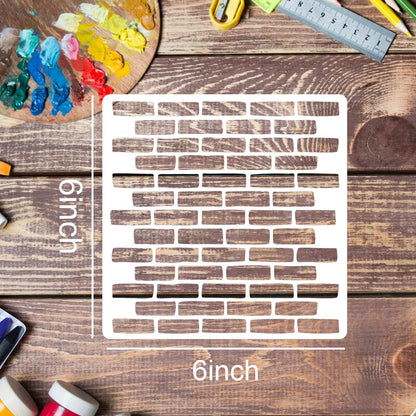 Brick Stencils for Crafts Reusable Texture Stencils Background Drawing Templates for Wood Fabric Furniture Decor
