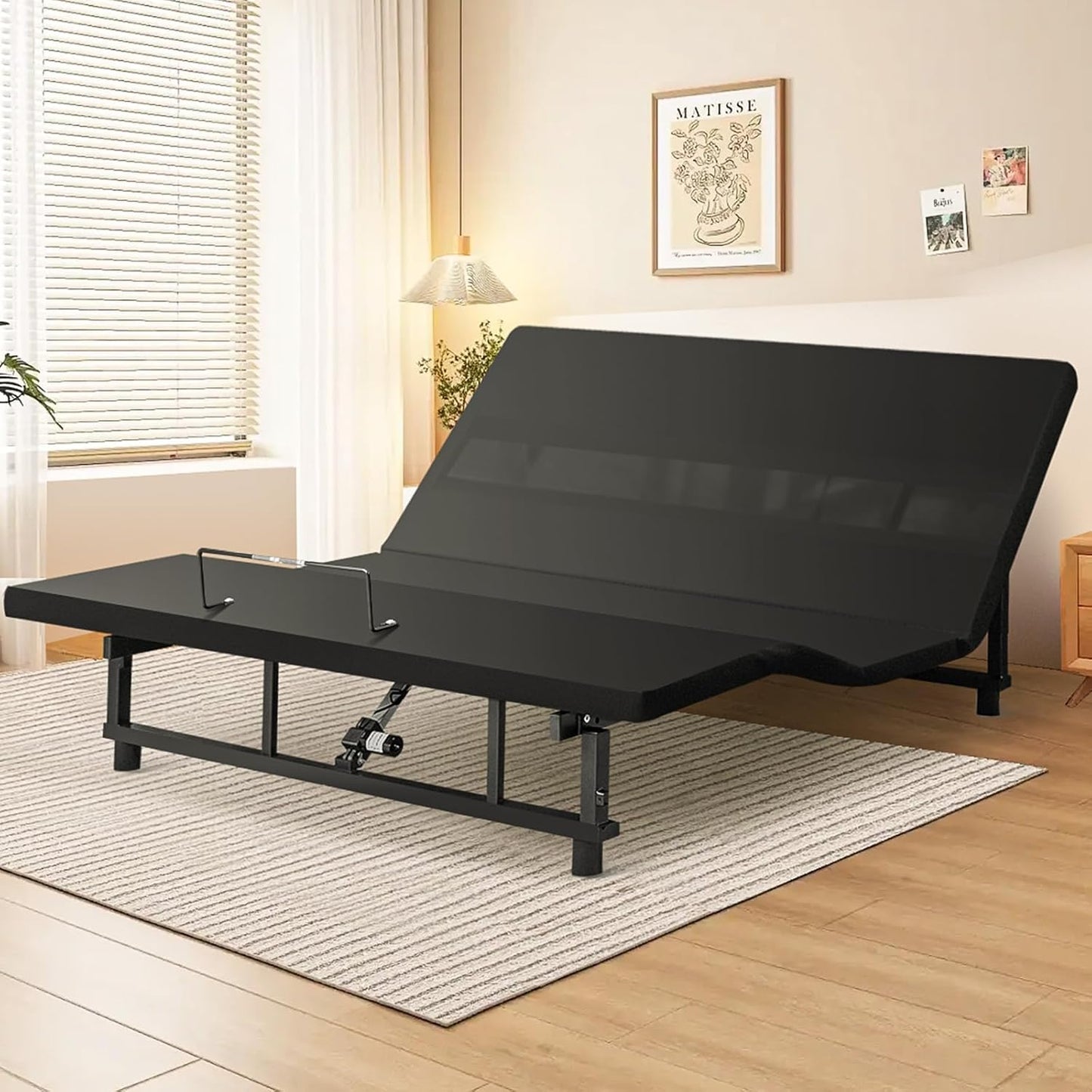 Mixcous King Adjustable Bed Frame Heavy Duty 750 lbs - Zero Gravity Electric Base with Wireless Remote for Back Pain Relief, Head & Foot Incline, Easy Assembly