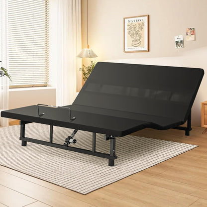 Mixcous King Adjustable Bed Frame Heavy Duty 750 lbs - Zero Gravity Electric Base with Wireless Remote for Back Pain Relief, Head & Foot Incline, Easy Assembly