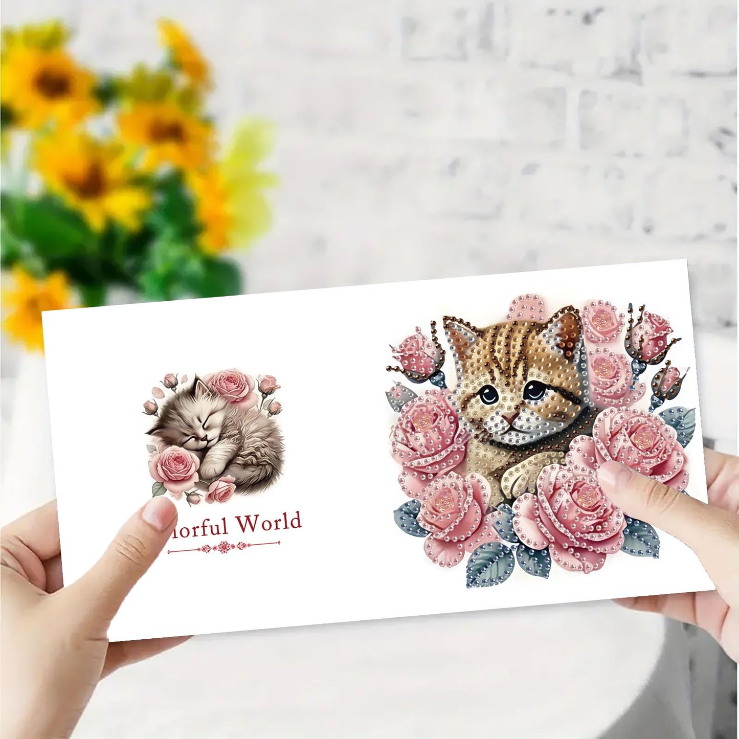 DDGYP 6-Pack Diamond Art Kits for Adults, 5D Diamond Painting Greeting Card Kit with Envelopes, 5.9x11.81 Inch Diamond Art Cards for DIY Crafts, Birthday & Holiday Greetings