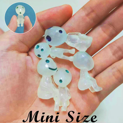 POPKER 20Pcs Glow in Dark Statues Fairy Garden Accessories Outdoor Luminous Ghost Gnome Elves Miniature Decorations for Decor Plant Tree Patio Lawn Terrace Balcony Yard Micro Landscape Kit