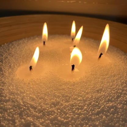 NICEME White Candle Sand with Wicks Pearled Candle Wax Beads, 26OZ/ 750g Customized Powder Candle Making Kit All Natural Granulated Wax for Candles Self Extinguish Refillable Candles with 30pcs Wicks