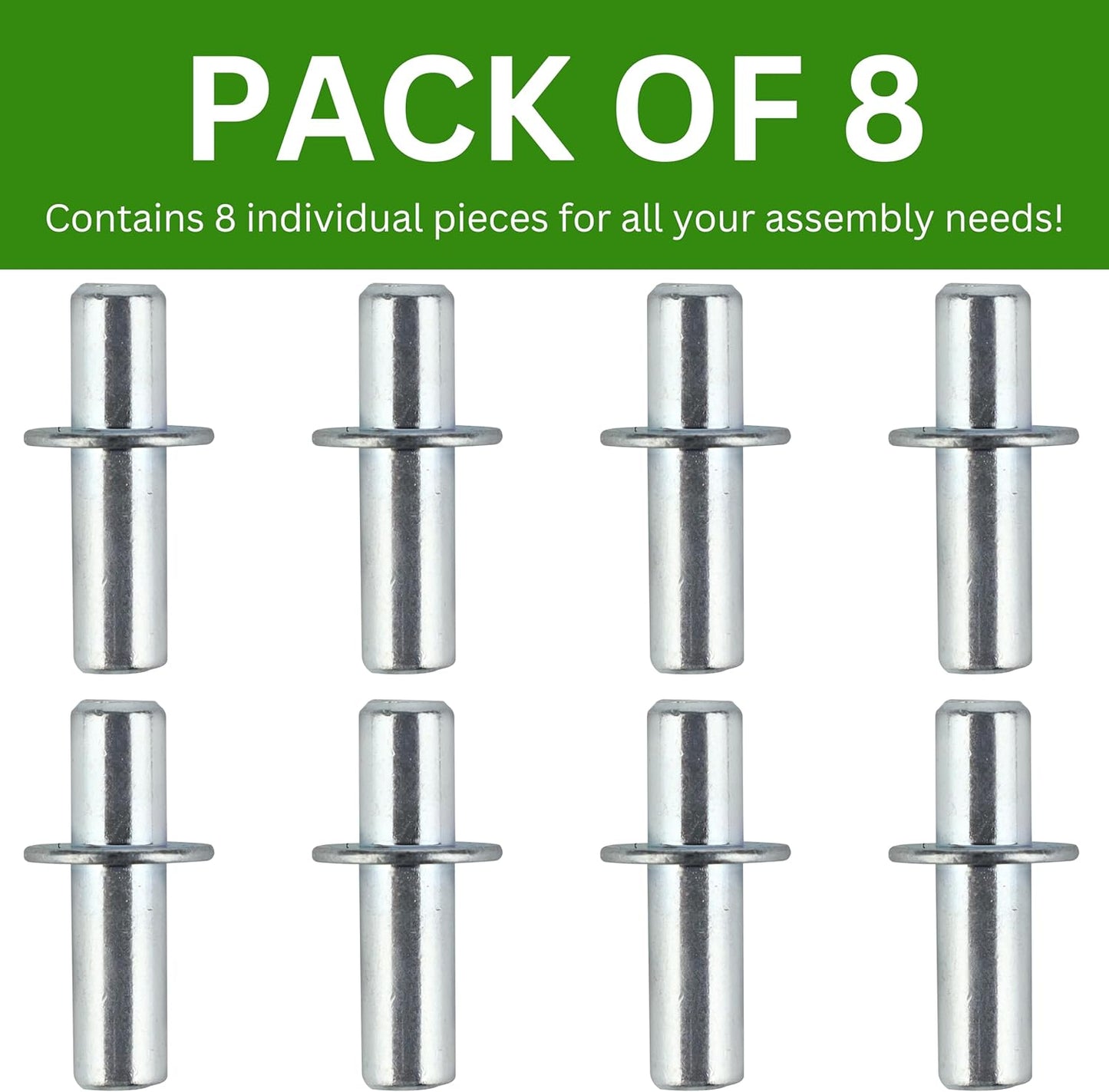 Spare Hardware Parts HEMNES Bookshelf Cabinet Wardrobe Table Pins (Replacement for IKEA Part #104171) (Pack of 8)